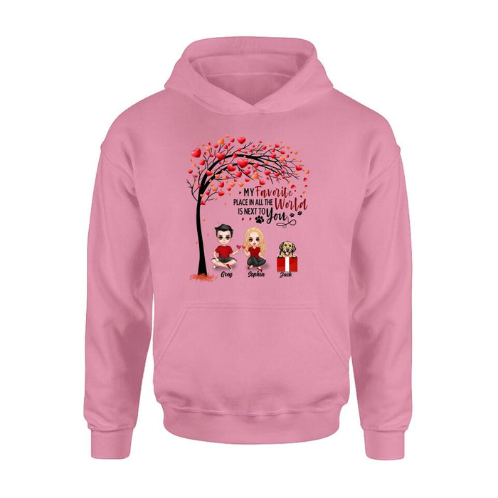 Personalized Couple T-shirt - Up to 5 Dogs - Gifts for Couples - Happy Valentine's Day