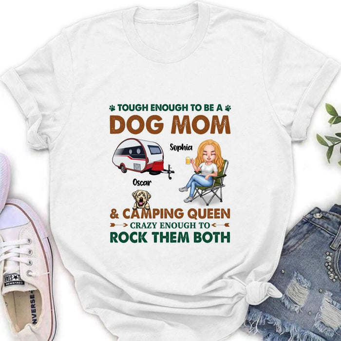 Personalized Camping With Dogs Shirt - Up to 5 Dogs - Best Gift For Dog Lovers - I Like Camping And Dogs And Maybe 3 People