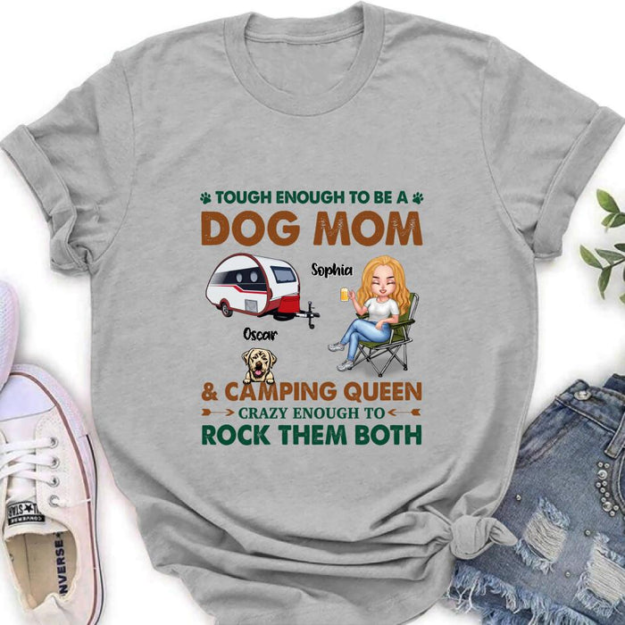Personalized Camping With Dogs Shirt - Up to 5 Dogs - Best Gift For Dog Lovers - I Like Camping And Dogs And Maybe 3 People