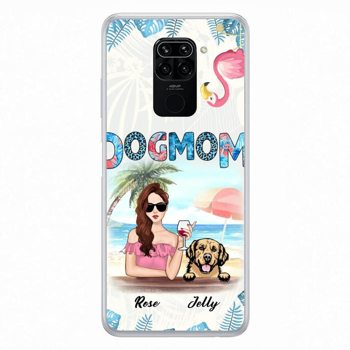 Personalized Dog Mom Summer Patterned Phone Case - Up to 4 Dogs - Gift Idea For Dog Mom - Case For Xiaomi, Oppo And Huawei