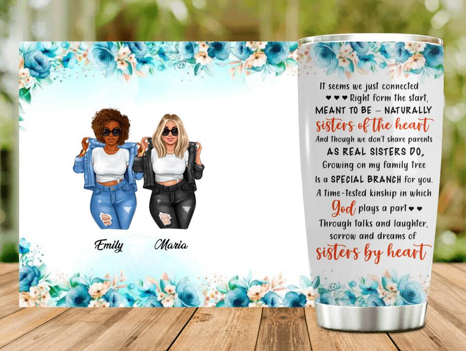 Personalized Friends Tumbler - Gift Idea For Besties/Friends - Sisters By Heart