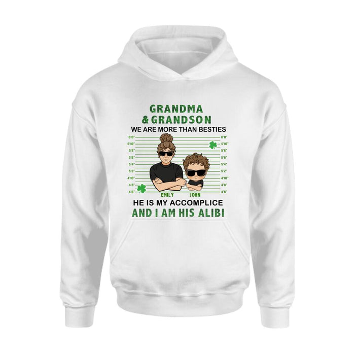 Personalized Grandma Shirt - Gift Idea For St Patrick's Day - Grandma & Grandson We Are More Than Besties