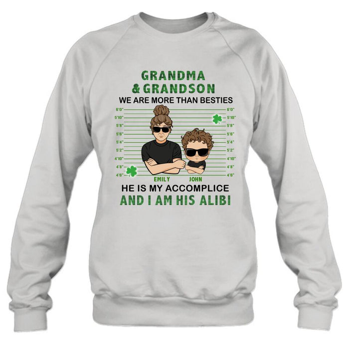 Personalized Grandma Shirt - Gift Idea For St Patrick's Day - Grandma & Grandson We Are More Than Besties