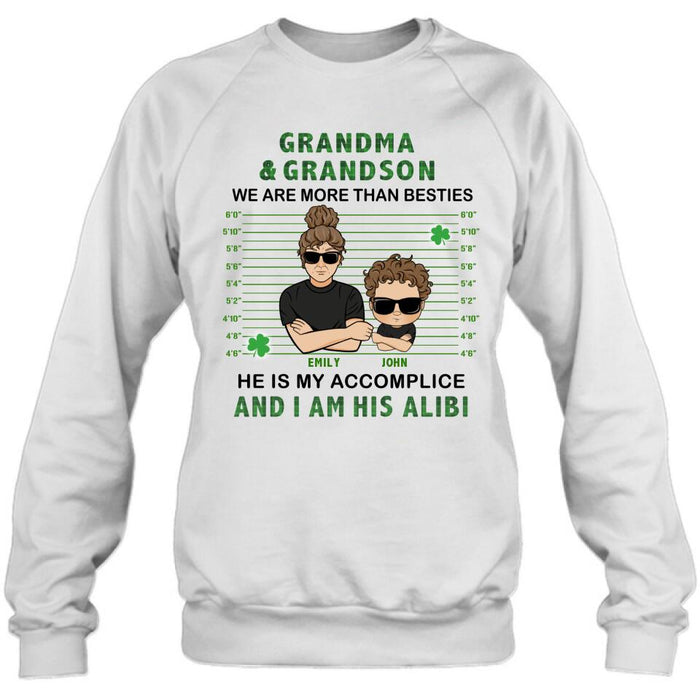 Personalized Grandma Shirt - Gift Idea For St Patrick's Day - Grandma & Grandson We Are More Than Besties
