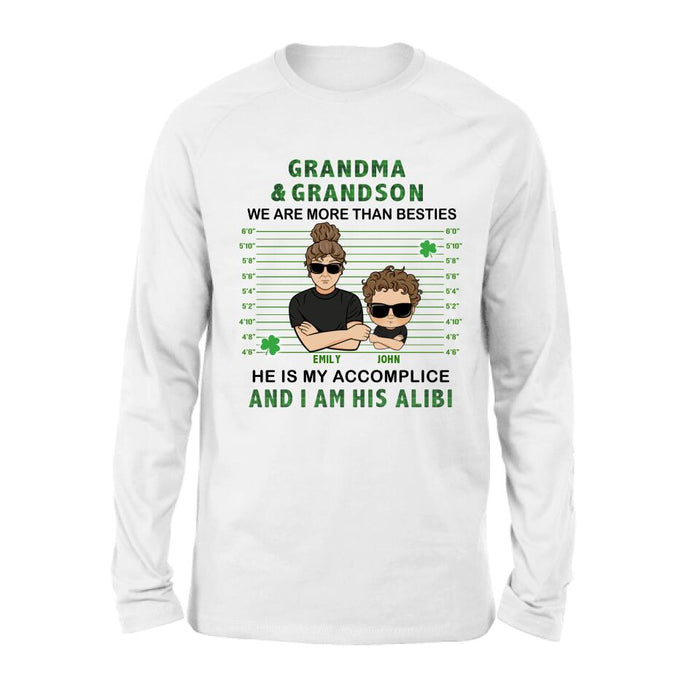 Personalized Grandma Shirt - Gift Idea For St Patrick's Day - Grandma & Grandson We Are More Than Besties
