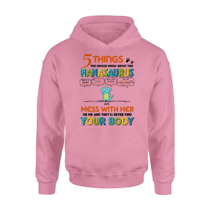 Personalized Nanasaurus Shirt/Hoodie - Mother's Day Gift Idea For Grandma, Mother - Up to 7 Kids - 5 Things You Should Know About This Nanasaurus