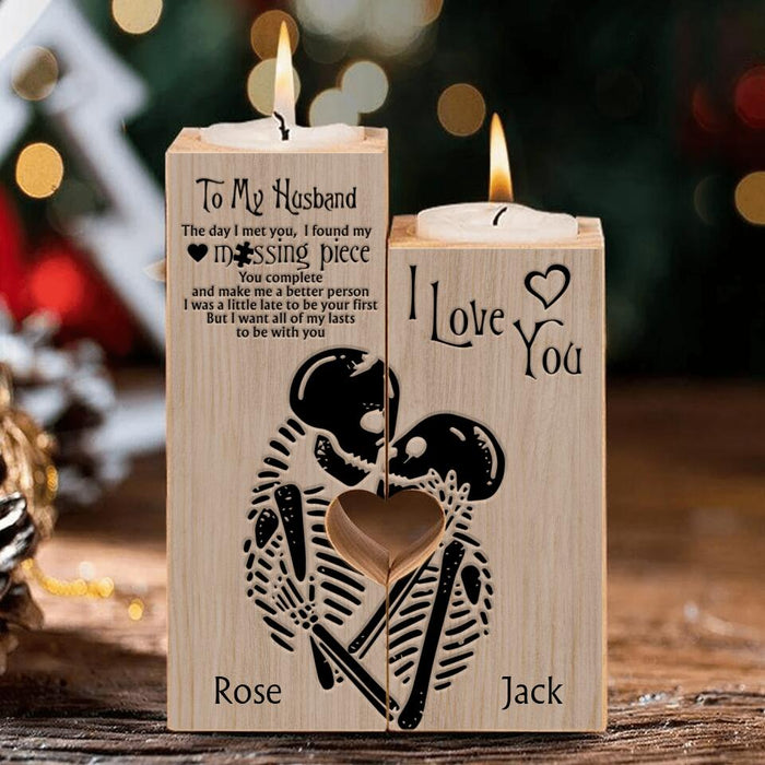 Personalized To My Husband Heart Candle Holder - Gift Idea For Couple - To My Husband