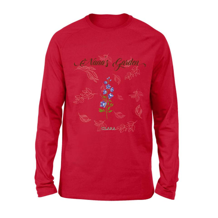 Personalized Nana's Garden Shirt/Pullover Hoodie - Gift Idea For Grandma With Up to 9 Grandkids
