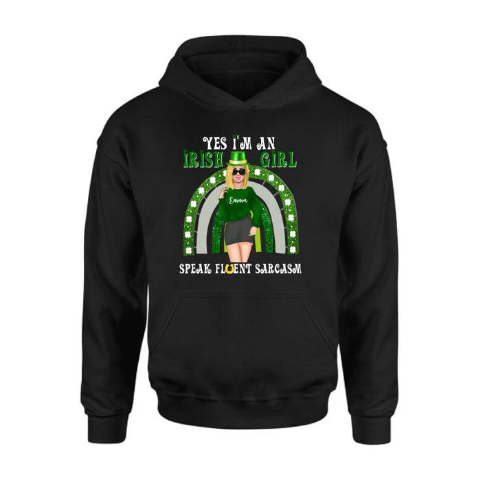 Personalized Irish Girl Unisex T-shirt/Sweatshirt/Hoodie - Gift Idea For St Patrick's Day - I'm An Irish Girl