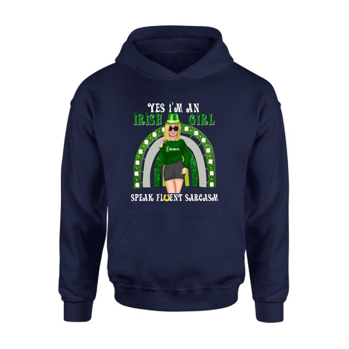 Personalized Irish Girl Unisex T-shirt/Sweatshirt/Hoodie - Gift Idea For St Patrick's Day - I'm An Irish Girl