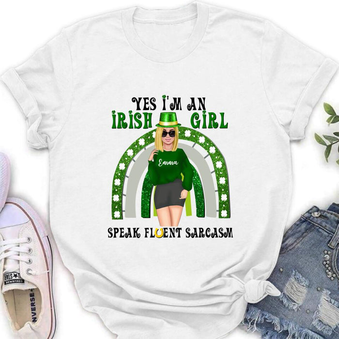 Personalized Irish Girl Unisex T-shirt/Sweatshirt/Hoodie - Gift Idea For St Patrick's Day - I'm An Irish Girl