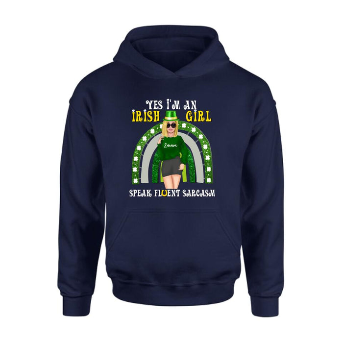 Personalized Irish Girl Unisex T-shirt/Sweatshirt/Hoodie - Gift Idea For St Patrick's Day - I'm An Irish Girl