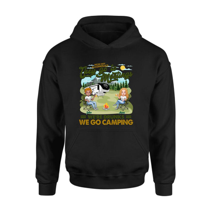 Personalized Camping Friend Shirt/Pullover Hoodie - Up to 6 People - Gift Idea For Friends/Camping Lover - We're Like A Really Small Gang