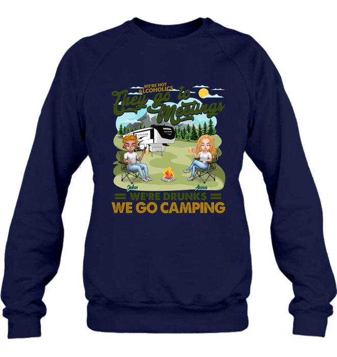 Personalized Camping Friend Shirt/Pullover Hoodie - Up to 6 People - Gift Idea For Friends/Camping Lover - We're Like A Really Small Gang