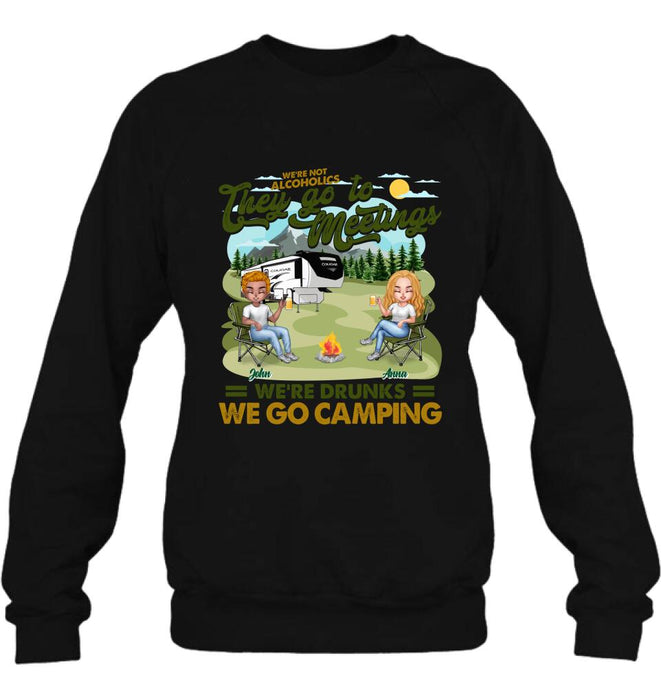 Personalized Camping Friend Shirt/Pullover Hoodie - Up to 6 People - Gift Idea For Friends/Camping Lover - We're Like A Really Small Gang