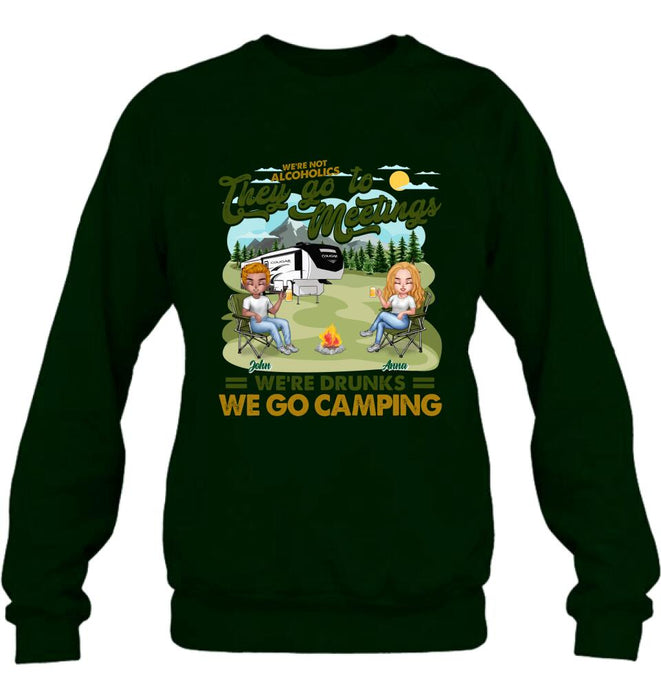 Personalized Camping Friend Shirt/Pullover Hoodie - Up to 6 People - Gift Idea For Friends/Camping Lover - We're Like A Really Small Gang