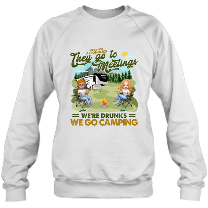 Personalized Camping Friend Shirt/Pullover Hoodie - Up to 6 People - Gift Idea For Friends/Camping Lover - We're Like A Really Small Gang