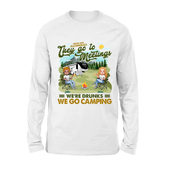 Personalized Camping Friend Shirt/Pullover Hoodie - Up to 6 People - Gift Idea For Friends/Camping Lover - We're Like A Really Small Gang