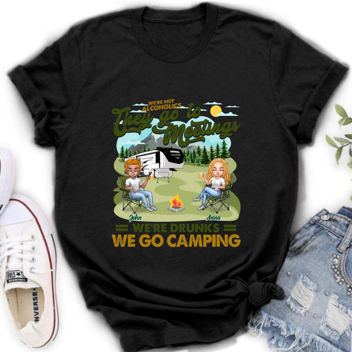 Personalized Camping Friend Shirt/Pullover Hoodie - Up to 6 People - Gift Idea For Friends/Camping Lover - We're Like A Really Small Gang