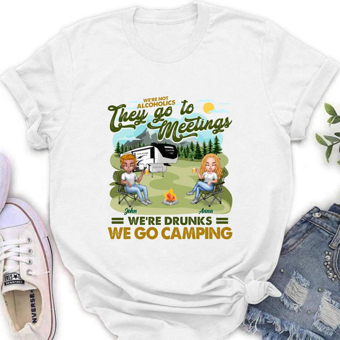 Personalized Camping Friend Shirt/Pullover Hoodie - Up to 6 People - Gift Idea For Friends/Camping Lover - We're Like A Really Small Gang