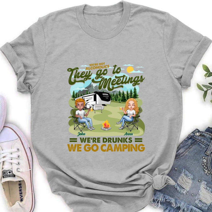 Personalized Camping Friend Shirt/Pullover Hoodie - Up to 6 People - Gift Idea For Friends/Camping Lover - We're Like A Really Small Gang
