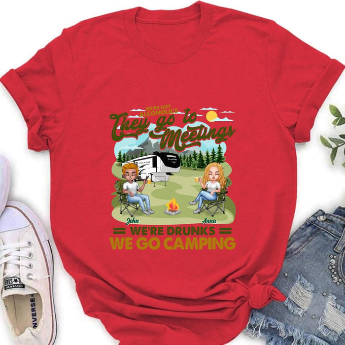 Personalized Camping Friend Shirt/Pullover Hoodie - Up to 6 People - Gift Idea For Friends/Camping Lover - We're Like A Really Small Gang