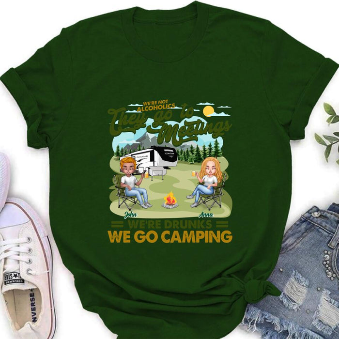 Personalized Camping Friend Shirt/Pullover Hoodie - Up to 6 People - Gift Idea For Friends/Camping Lover - We're Like A Really Small Gang