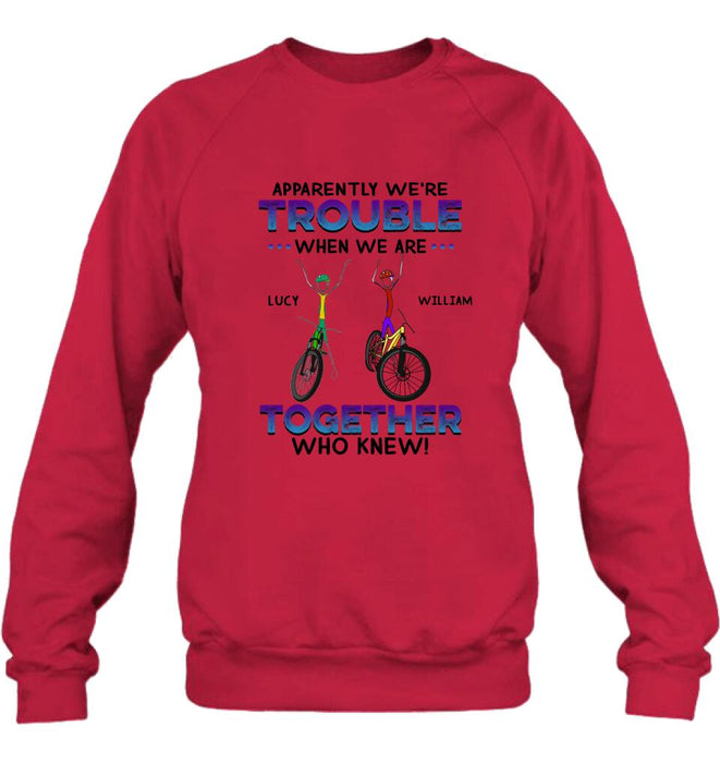 Personalized Cycling Friend Shirt/Pullover Hoodie - Gift Idea For Friends/Cycling Lover - We're More Than Just Cycling Friends