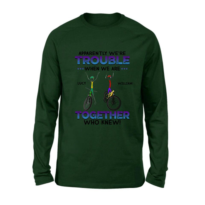 Personalized Cycling Friend Shirt/Pullover Hoodie - Gift Idea For Friends/Cycling Lover - We're More Than Just Cycling Friends