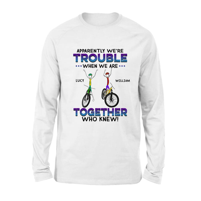 Personalized Cycling Friend Shirt/Pullover Hoodie - Gift Idea For Friends/Cycling Lover - We're More Than Just Cycling Friends