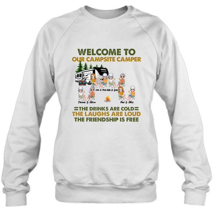 Personalized Camping Friends Shirt - Up to 8 People - Best Gift For Camping Lovers - Life Is Better When You're Camping With Friends