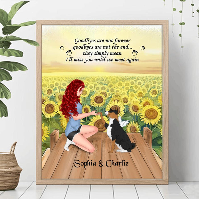 Personalized Dog Mom Poster - Memorial Gift For Dog Mom/Dog Lover - I'll Miss You Until We Meet Again