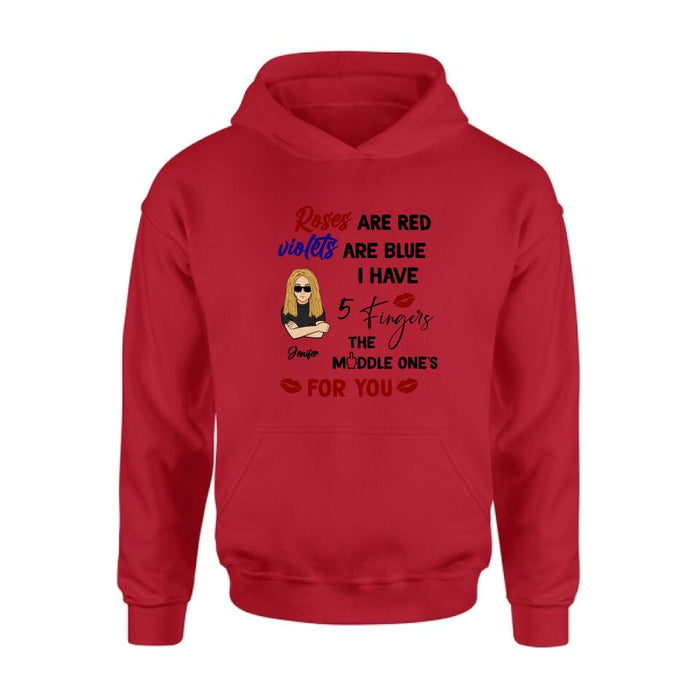 Personalized Unisex T-shirt/Sweatshirt/Long Sleeve/Hoodie - Gift Idea For Birthday - Roses Are Red, Violets Are Blue