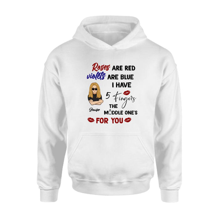 Personalized Unisex T-shirt/Sweatshirt/Long Sleeve/Hoodie - Gift Idea For Birthday - Roses Are Red, Violets Are Blue