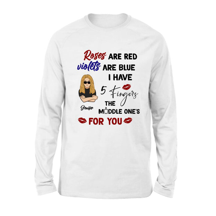 Personalized Unisex T-shirt/Sweatshirt/Long Sleeve/Hoodie - Gift Idea For Birthday - Roses Are Red, Violets Are Blue