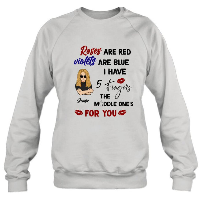 Personalized Unisex T-shirt/Sweatshirt/Long Sleeve/Hoodie - Gift Idea For Birthday - Roses Are Red, Violets Are Blue
