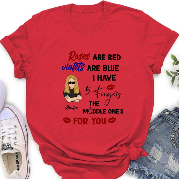 Personalized Unisex T-shirt/Sweatshirt/Long Sleeve/Hoodie - Gift Idea For Birthday - Roses Are Red, Violets Are Blue