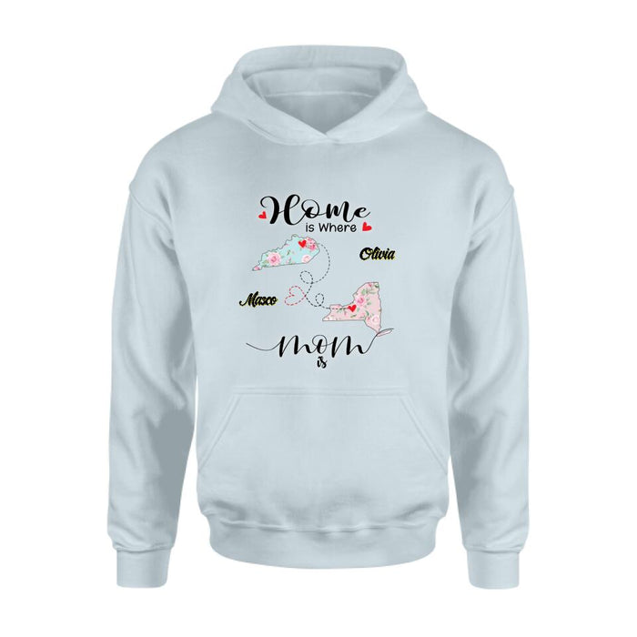 Personalized Long Distance Relationship Shirt - Best Gift Idea For Mother's Day/Father's Day - Home Is Where Dad Is