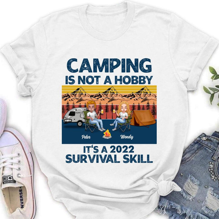 Personalized Camping Unisex T-shirt/Hoodie/Sweatshirt/Long Sleeve - Gift For Couple/ Single/ Camping Lovers - Camping Is Not A Hobby