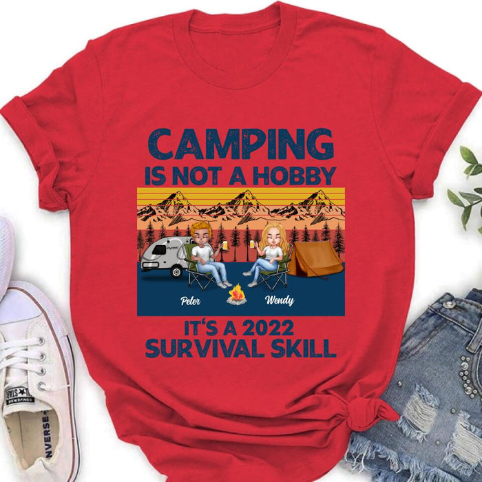 Personalized Camping Unisex T-shirt/Hoodie/Sweatshirt/Long Sleeve - Gift For Couple/ Single/ Camping Lovers - Camping Is Not A Hobby