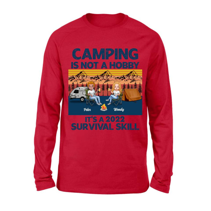 Personalized Camping Unisex T-shirt/Hoodie/Sweatshirt/Long Sleeve - Gift For Couple/ Single/ Camping Lovers - Camping Is Not A Hobby