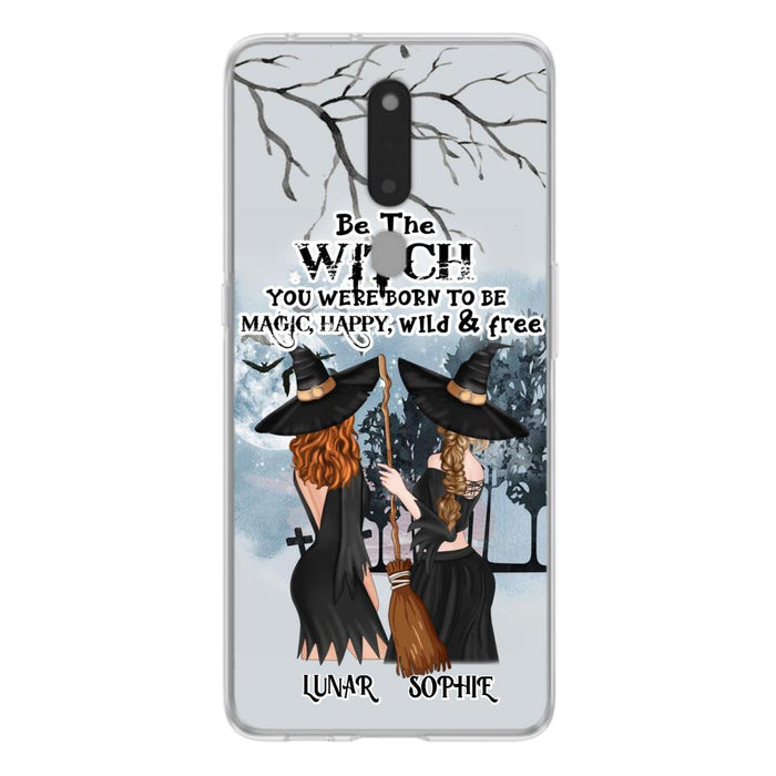 Personalized Friends Witches Phone Case - Up to 4 Friends - Halloween Gift Idea For Friends/Sisters - Be The Witch You Were Born To Be Magic, Happy, Wild And Free - Case for Huawei/Xiaomi/Oppo