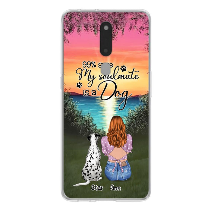 Custom Personalized Dog Mom Phone Case - Up to 4 Dogs - Gift Idea For Dog Lover - Just A Girl Who Loves Dogs - Case For Xiaomi, Oppo And Huawei