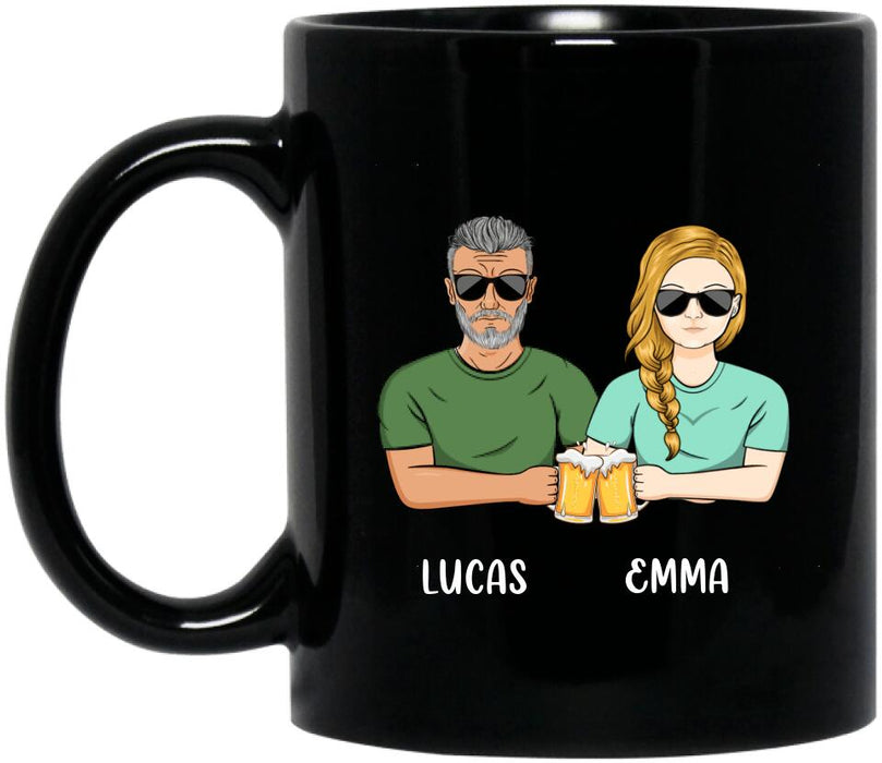 Custom Personalized Black Coffee Mug - Gift Idea From Dad to Daughter/Gift Idea For Father's Day - My Daughter Is A Huge Pain In The Ass