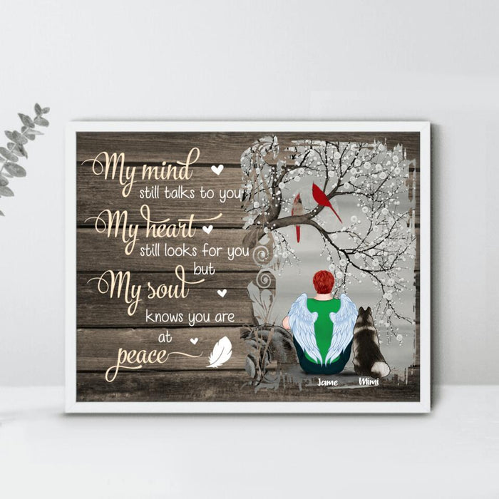 Personalized Pet Memorial Poster - Up to 4 Pets - Best Gift For Dog/Cat Lover - My Soul Knows You Are At Peace