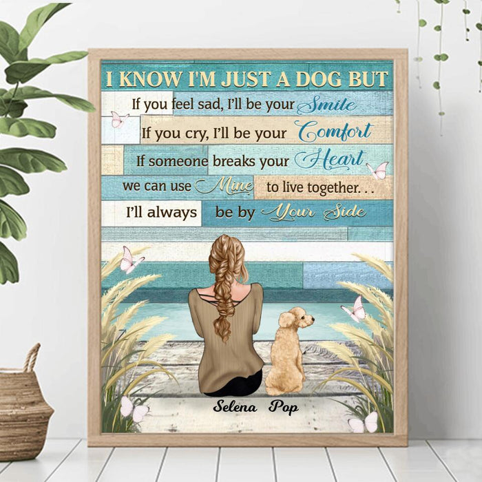 Personalized Dog Mom Poster - Woman With Up to 4 Dogs - Best Gift For Dog Lover - I'll Always Be By Your Side