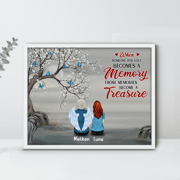 Personalized Memorial Poster - Up to 7 People - Memorial Gift For Family - When Someone You Love Becomes A Memory Those Memories Become A Treasure