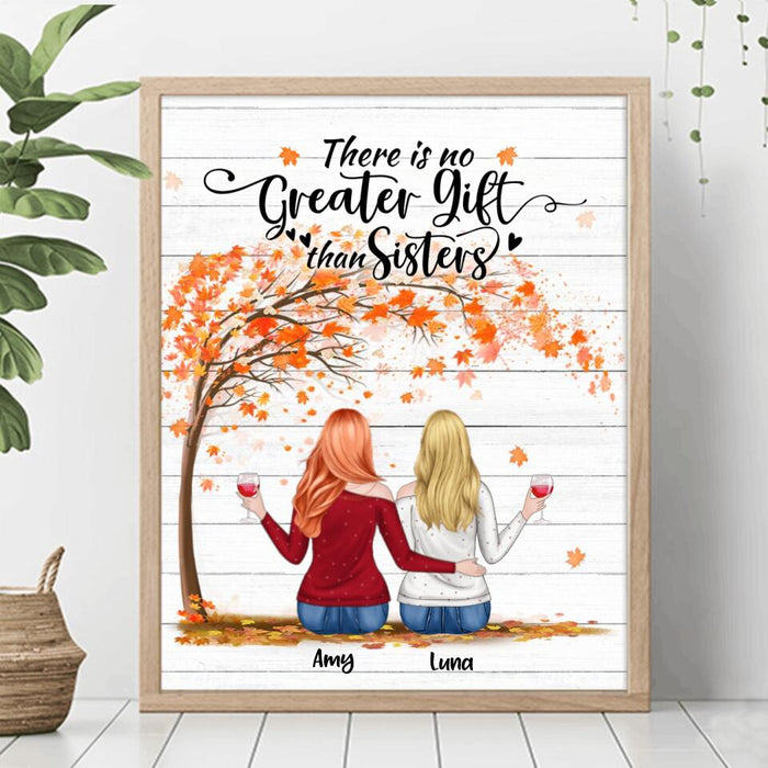 Personalized Sisters Poster - Up to 7 Girls - Best Gift For Sisters/Friends - Sisters Give Hope When Life Is Low