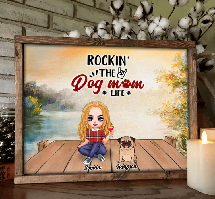 Personalized Dog Mom Poster - Woman/Couple With Up to 4 Dogs - Gift Idea For Couple/Dog Lovers - You Me And The Dogs