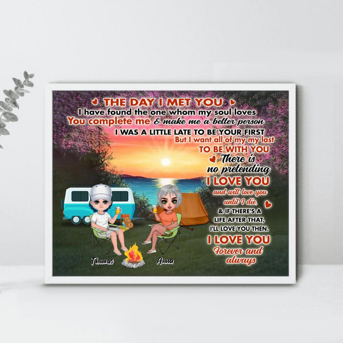 Personalized Couple Camping Poster - Gift Idea For Couple/Camping Lover - I Love You Forever And Always